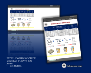 Excel para Dosificación de Mezclas fuente ICG
